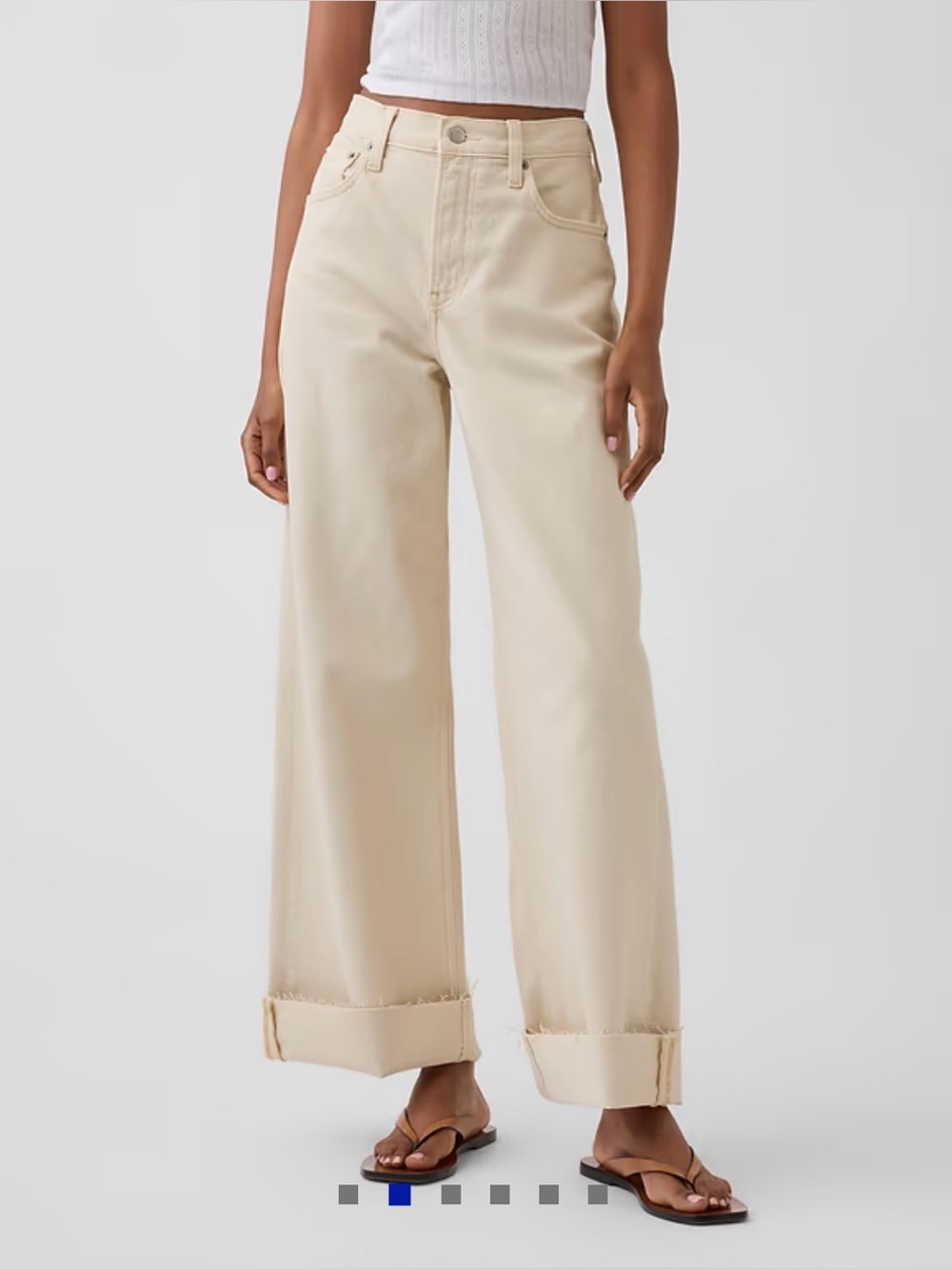 High Rise Stride Wide-Leg Ankle Jean, Sz.00